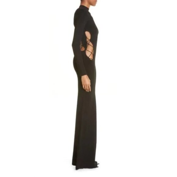 DUNDAS Cut Out Maxi Dress in Black SIZE L - Picture 3 of 11